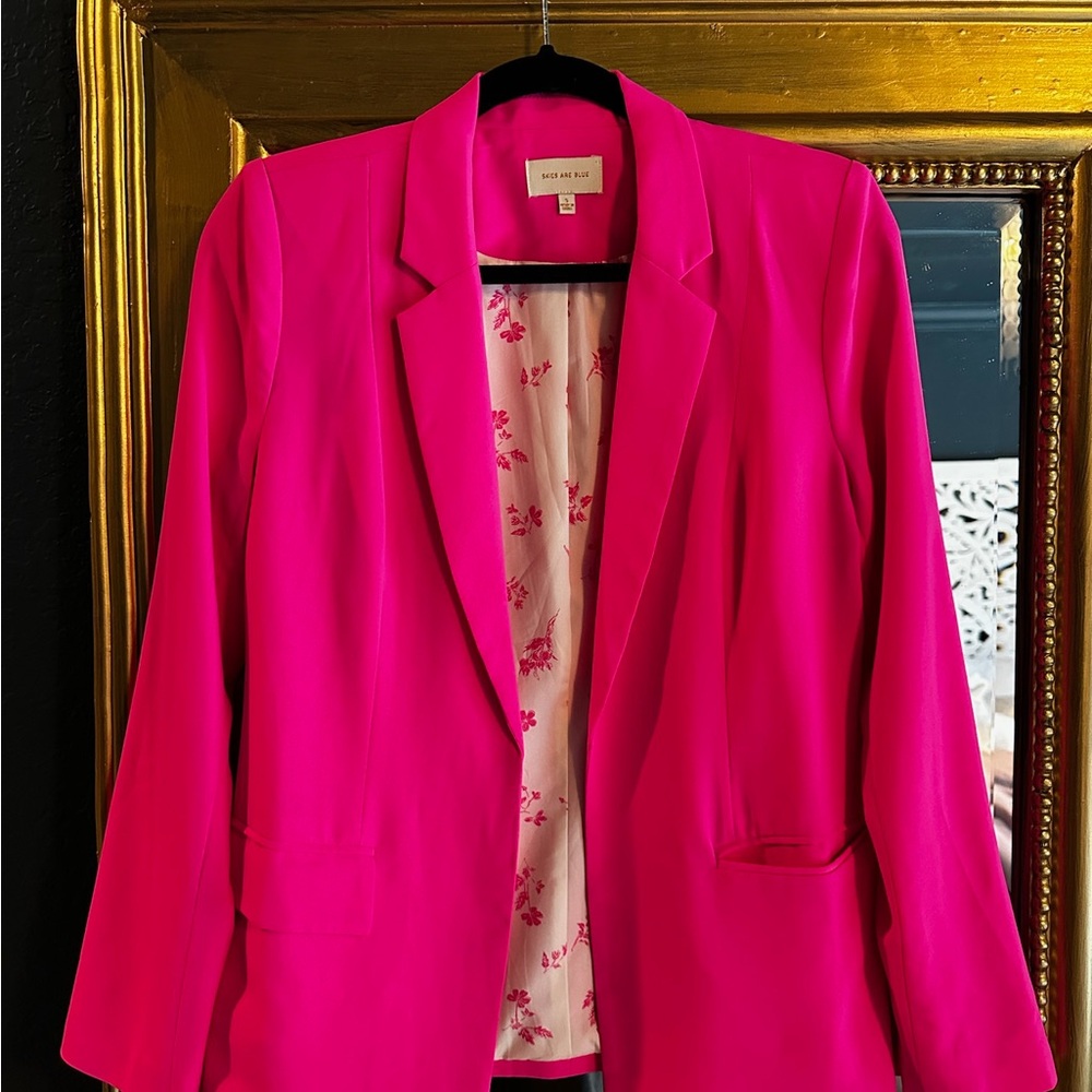 Skies Are Blue Fuchsia Blazer